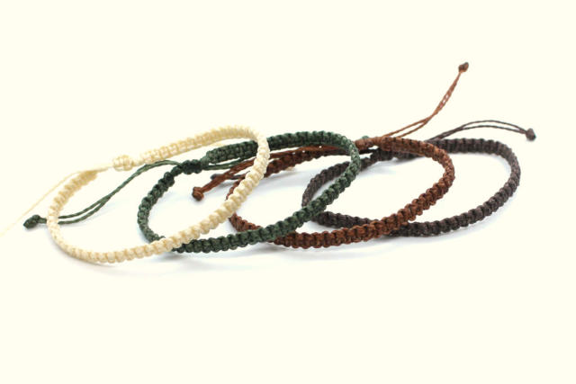simple woven friendship bracelet pack brown colors