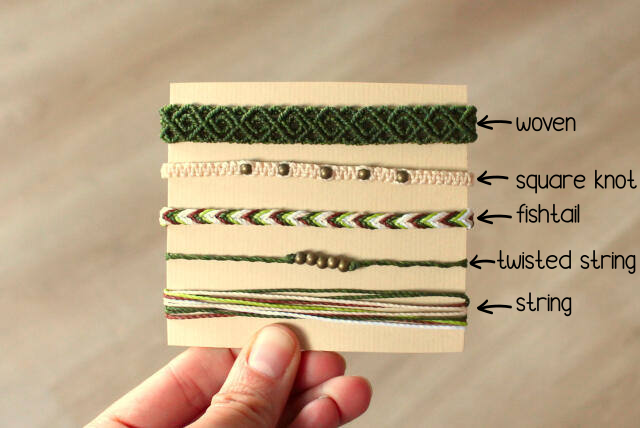 ethnic wax string bracelet pack to stack