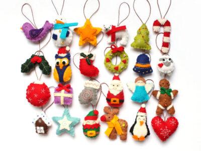set of 24 original advent calendar christmas tree ornaments