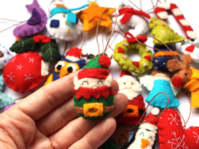 set of 24 original advent calendar christmas tree ornaments