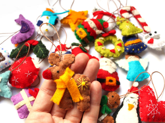 set of 24 original advent calendar christmas tree ornaments