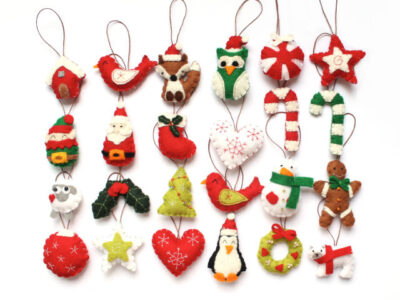 set of 24 original advent calendar christmas tree ornaments
