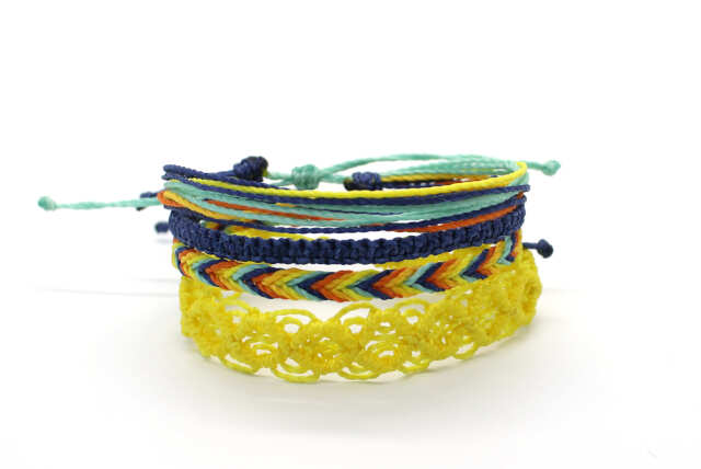 wax thread summer bracelet stack